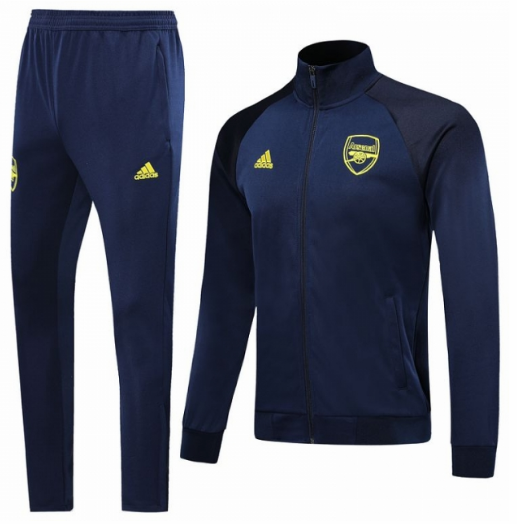 19-20 Arsenal Training Suits Navy Yellow Jacket and Pants